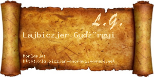 Lajbiczjer Györgyi névjegykártya